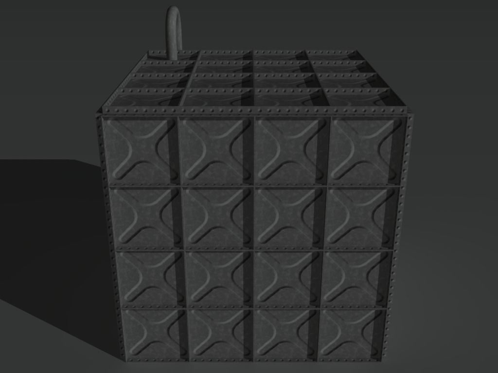 Industrial Tank 7 Low-poly 3D model_5