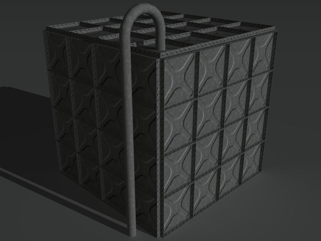 Industrial Tank 7 Low-poly 3D model_2