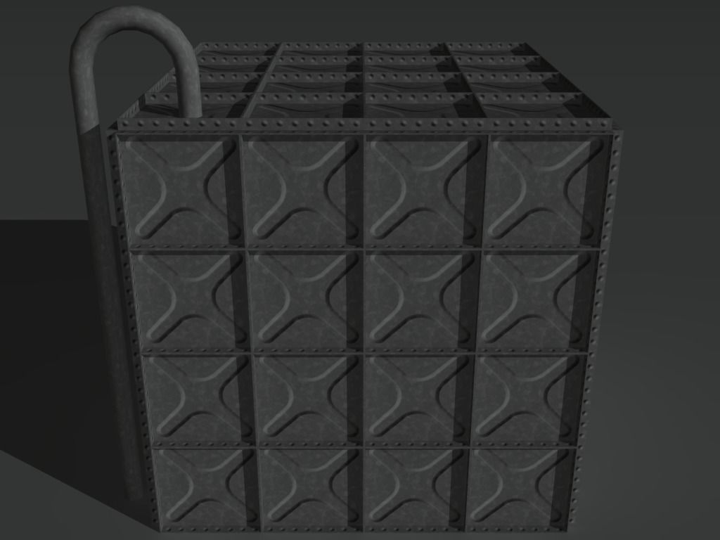 Industrial Tank 7 Low-poly 3D model_3