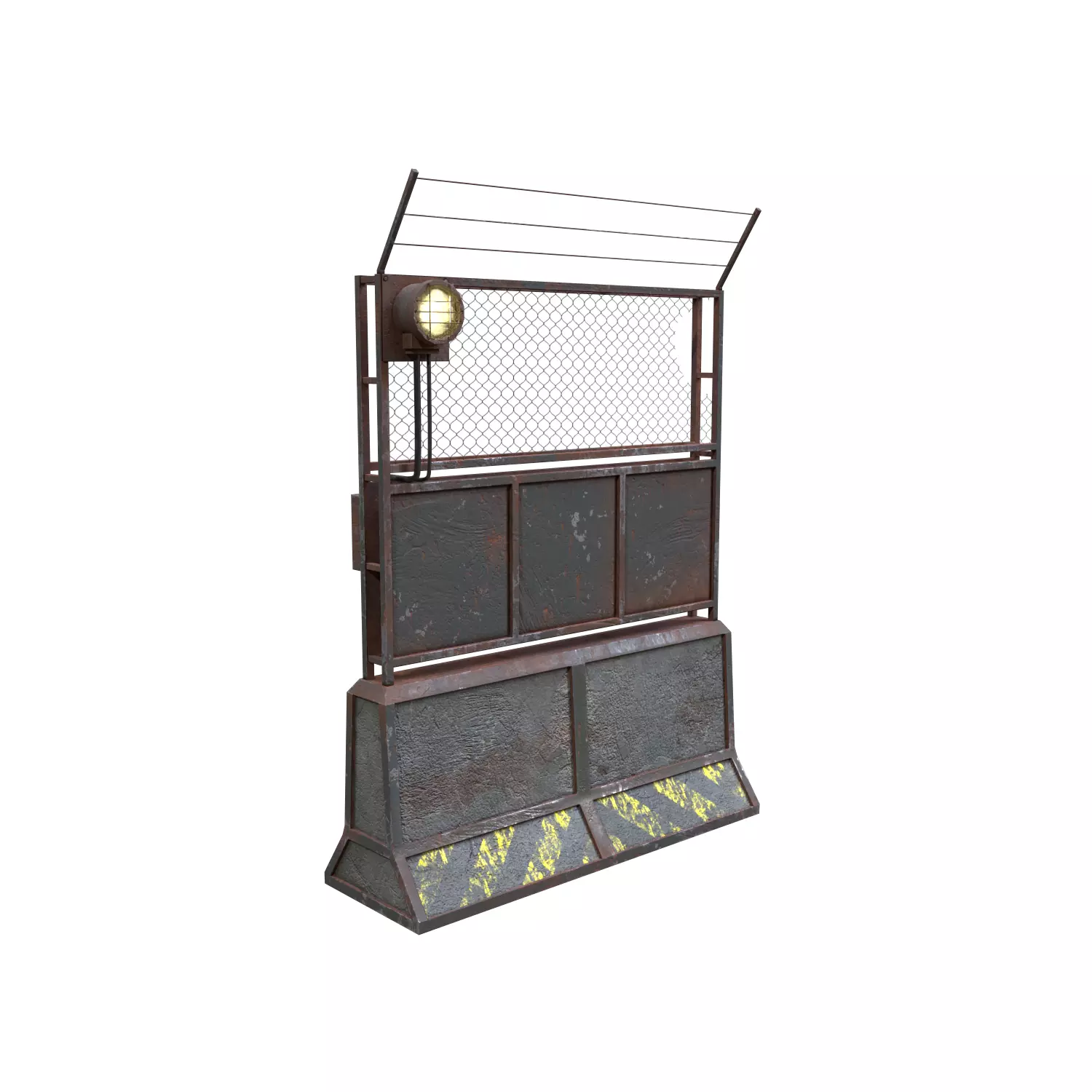 Concrete RoadBlock Barrier Barricade 3D model
