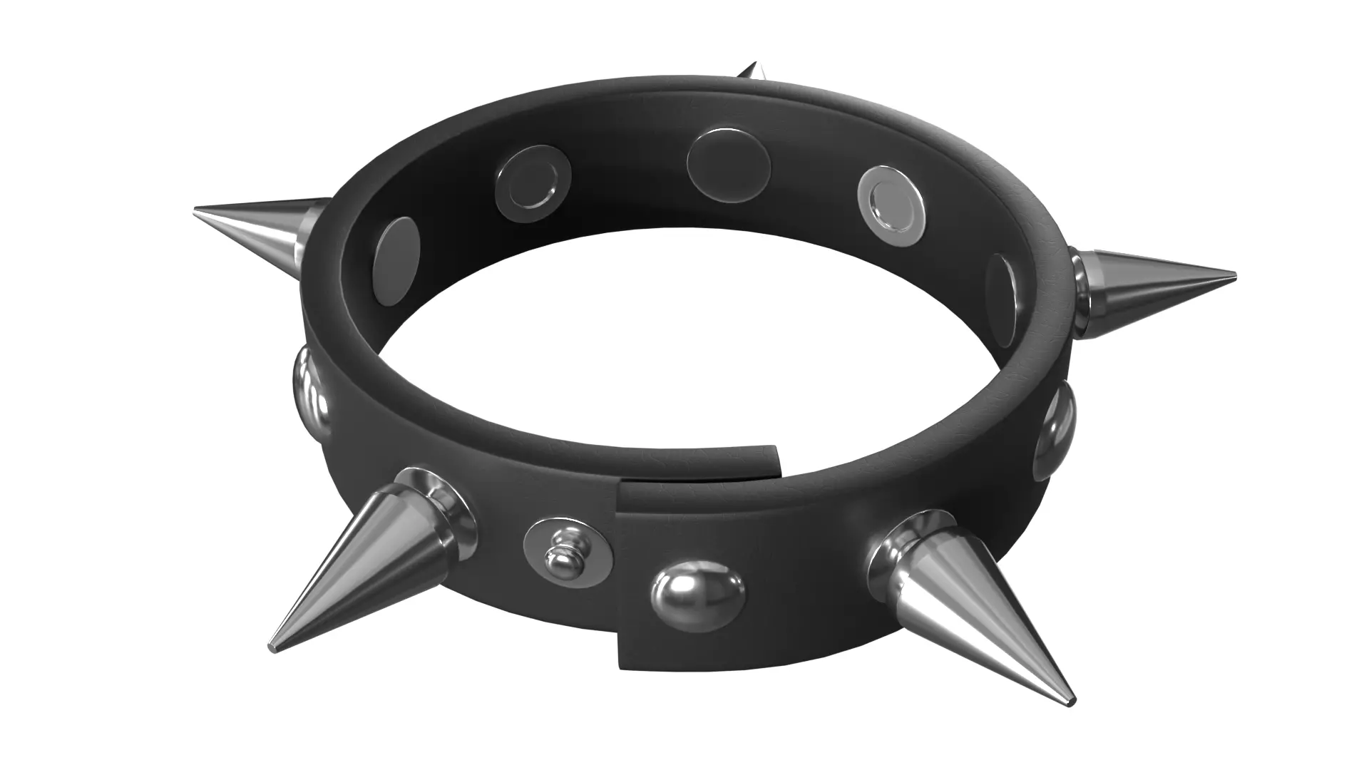 Spike Punk Bracelet PBR 5 Low-poly 3D model