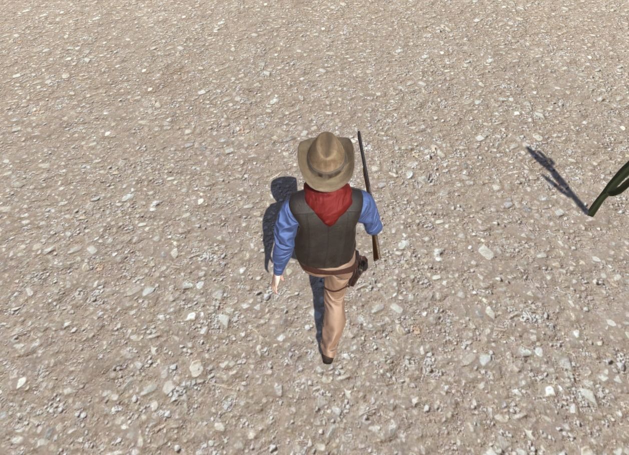 Western Cowboy 3 Low-poly 3D model_7