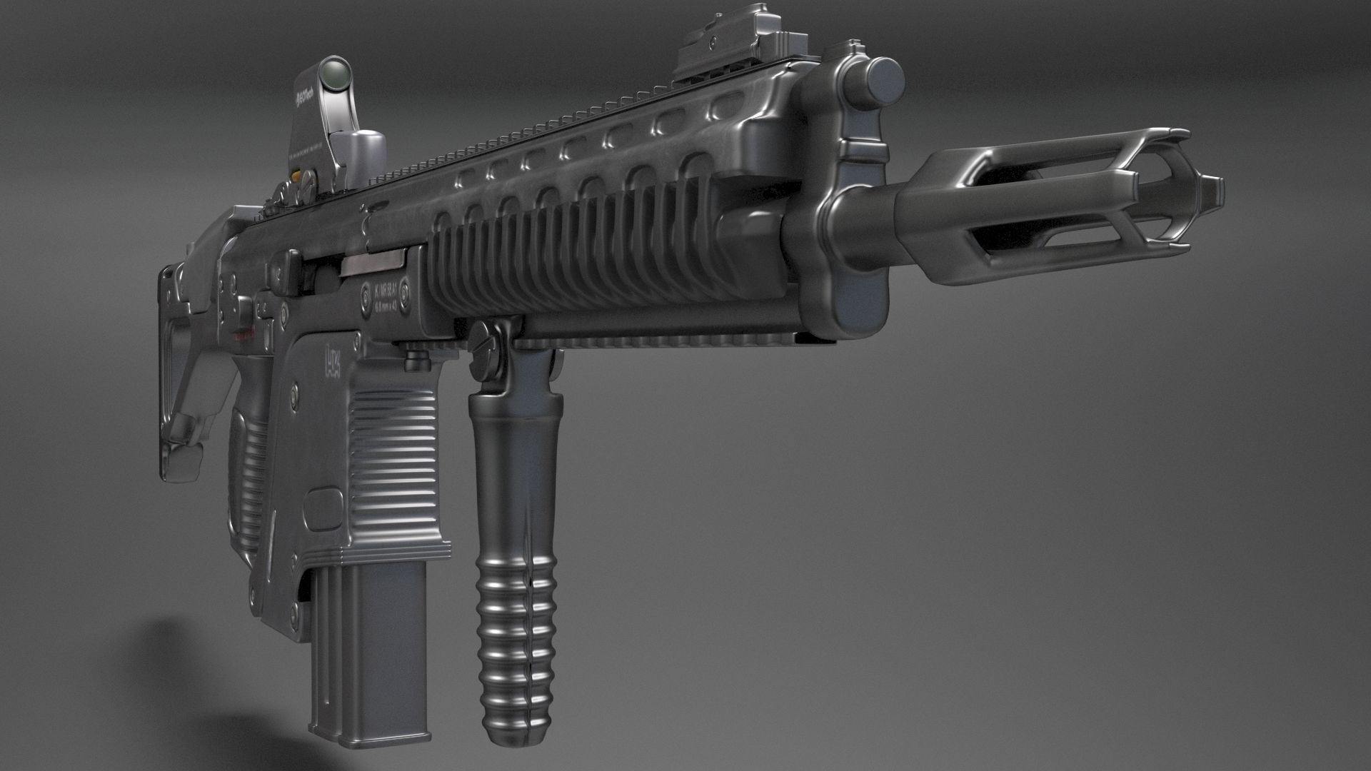 Heckler and Koch G56 - automatic rifle 3D model_3