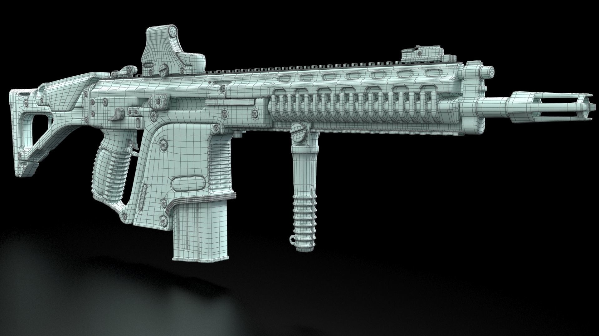 Heckler and Koch G56 - automatic rifle 3D model_6