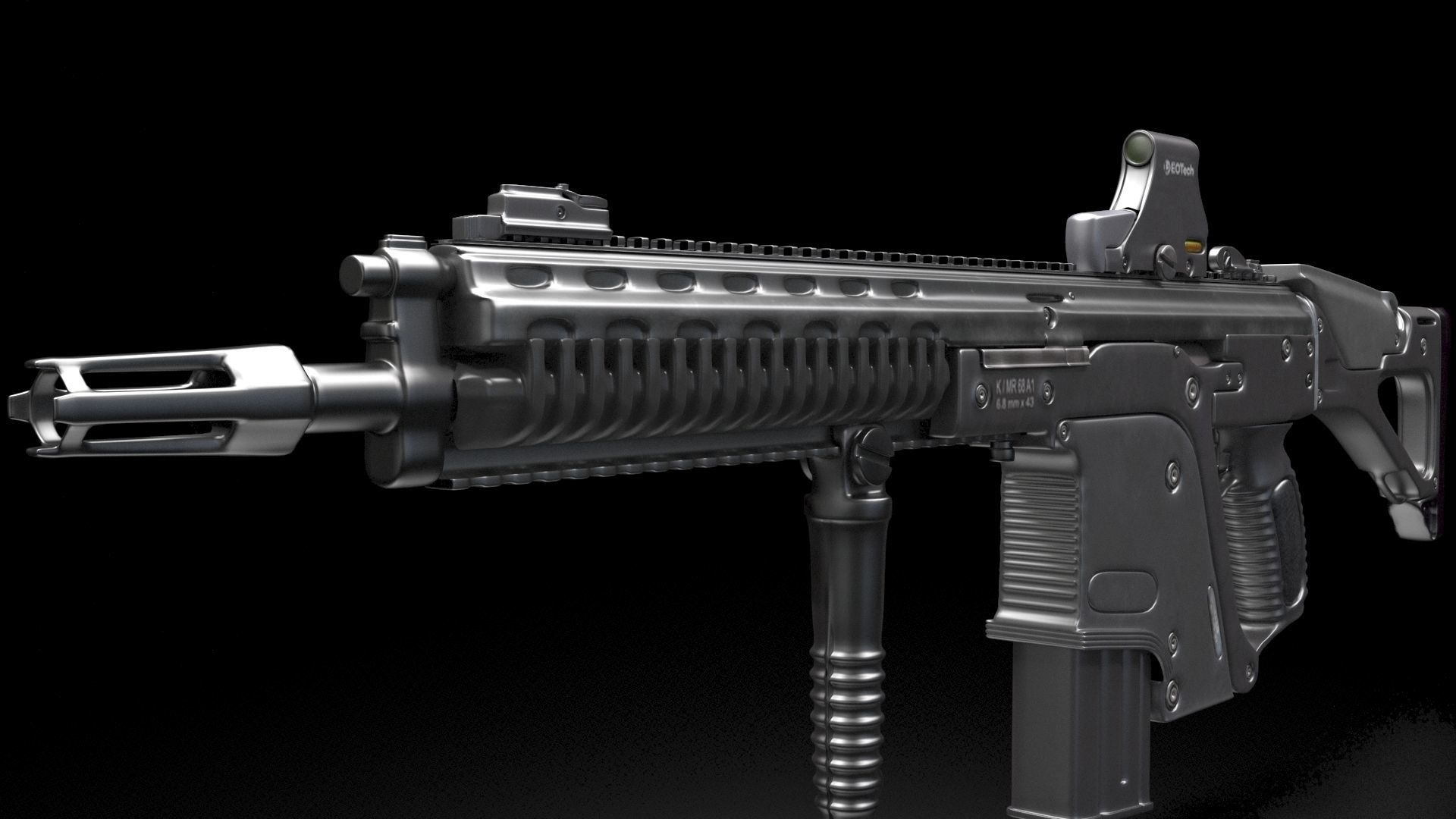 Heckler and Koch G56 - automatic rifle 3D model_1