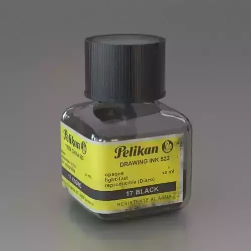 Drawing ink bottle 3D model
