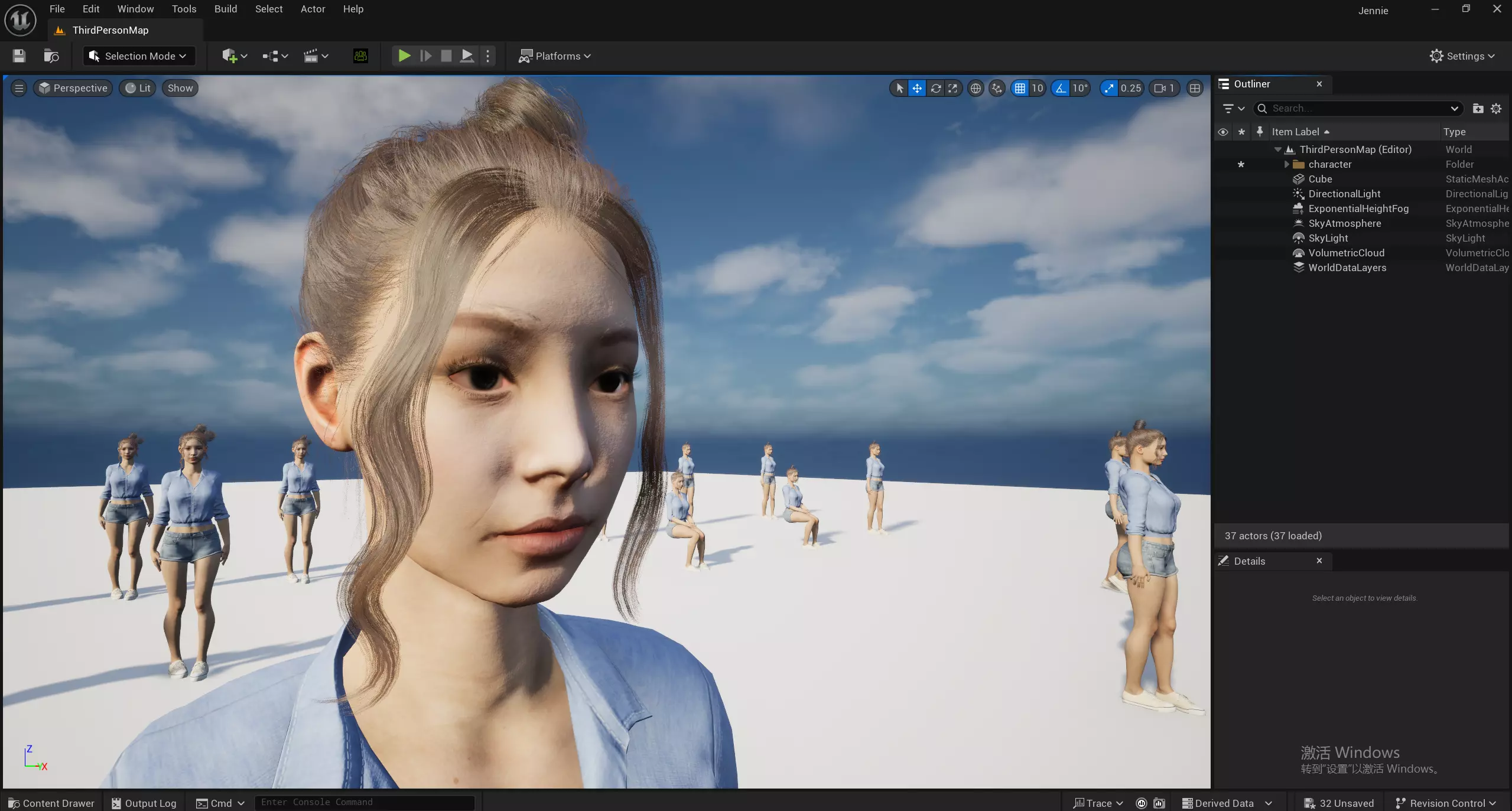 Realistic Korea K-Pop Idol Jennie - Sexy Chair Dance UE5 ready Low-poly 3D model