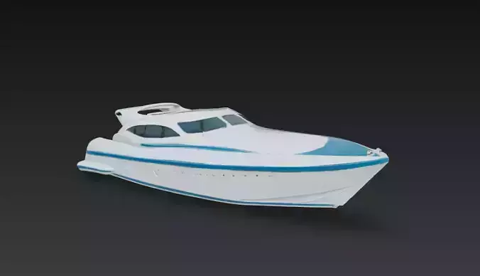 Modern Sport Motor Yacht Express Cruiser 3D Model