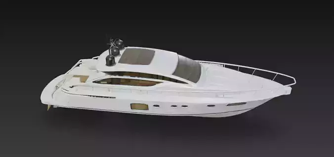 Modern Luxury Motor Yacht Cabin Cruiser 3D Model