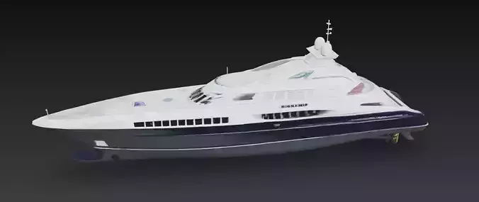 Modern Luxury High-Speed Super Yacht 3D Model