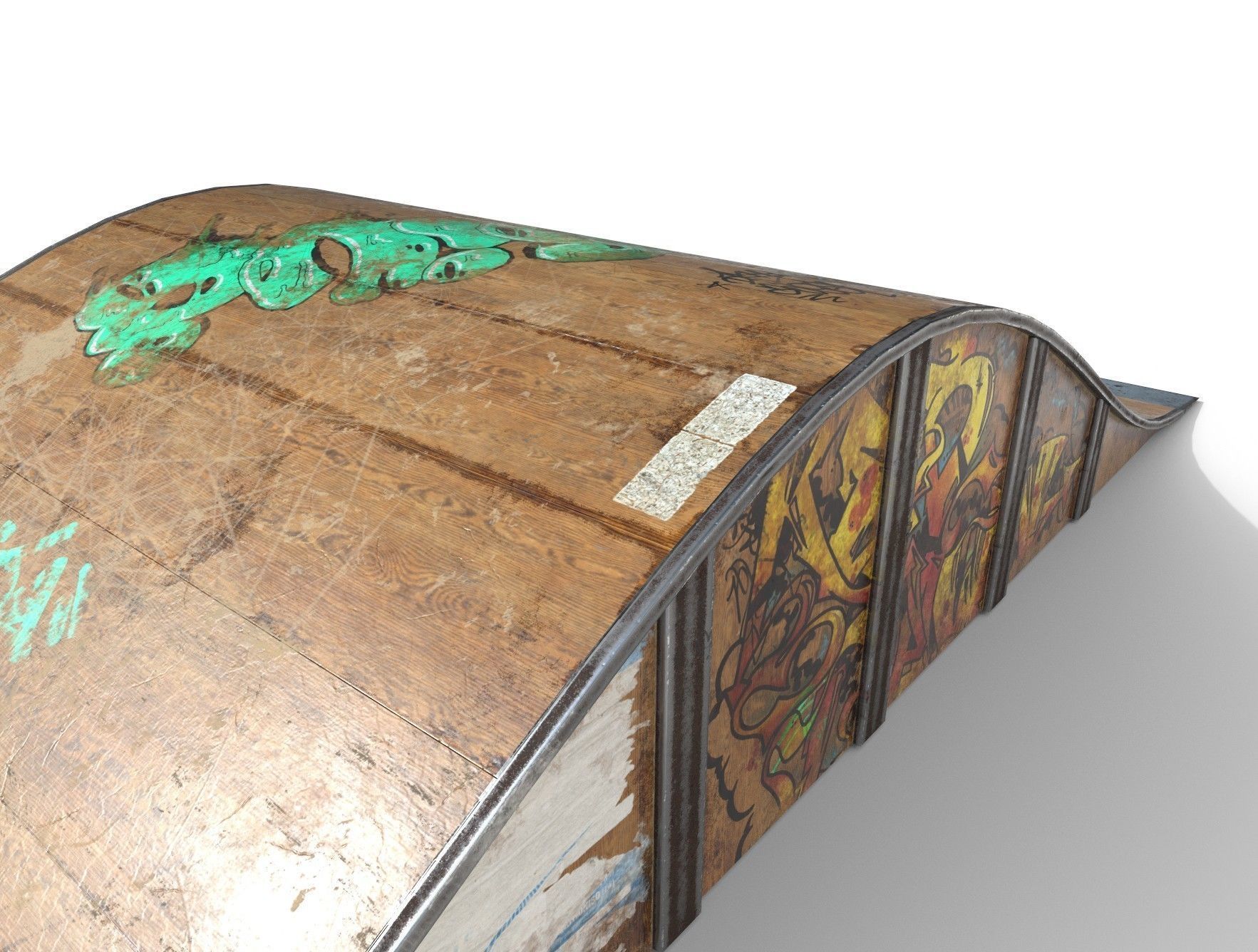 Small Ramp PBR Textures Low-poly 3D model_1