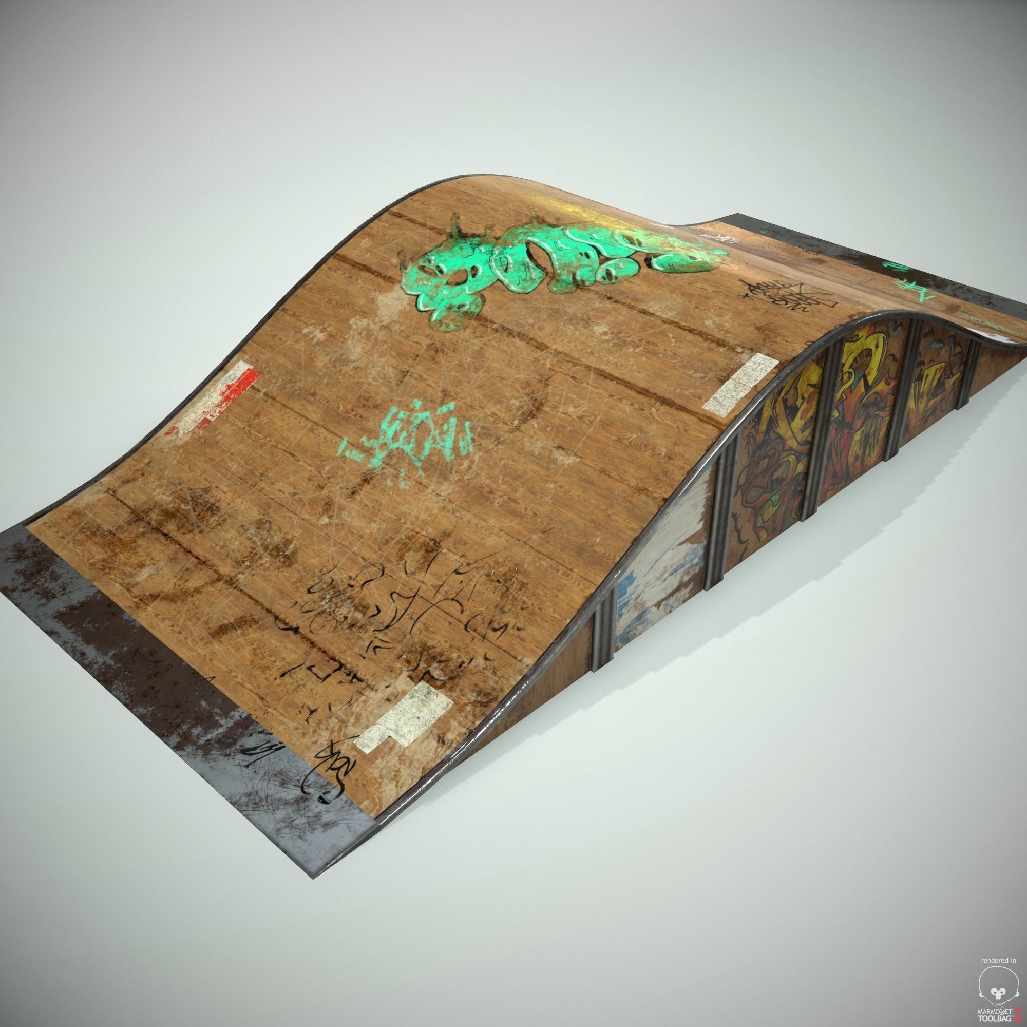 Small Ramp PBR Textures Low-poly 3D model_10