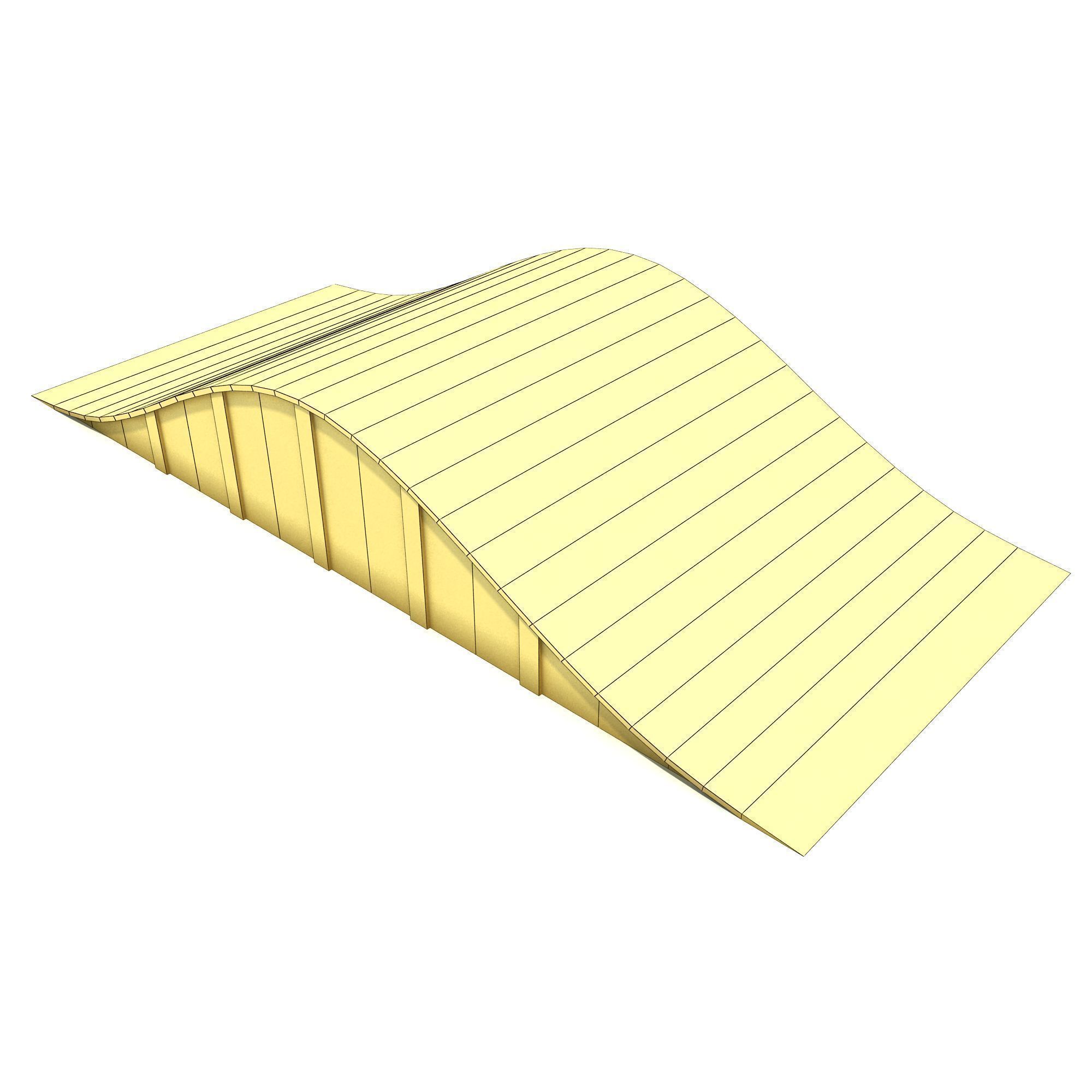 Small Ramp PBR Textures Low-poly 3D model_7