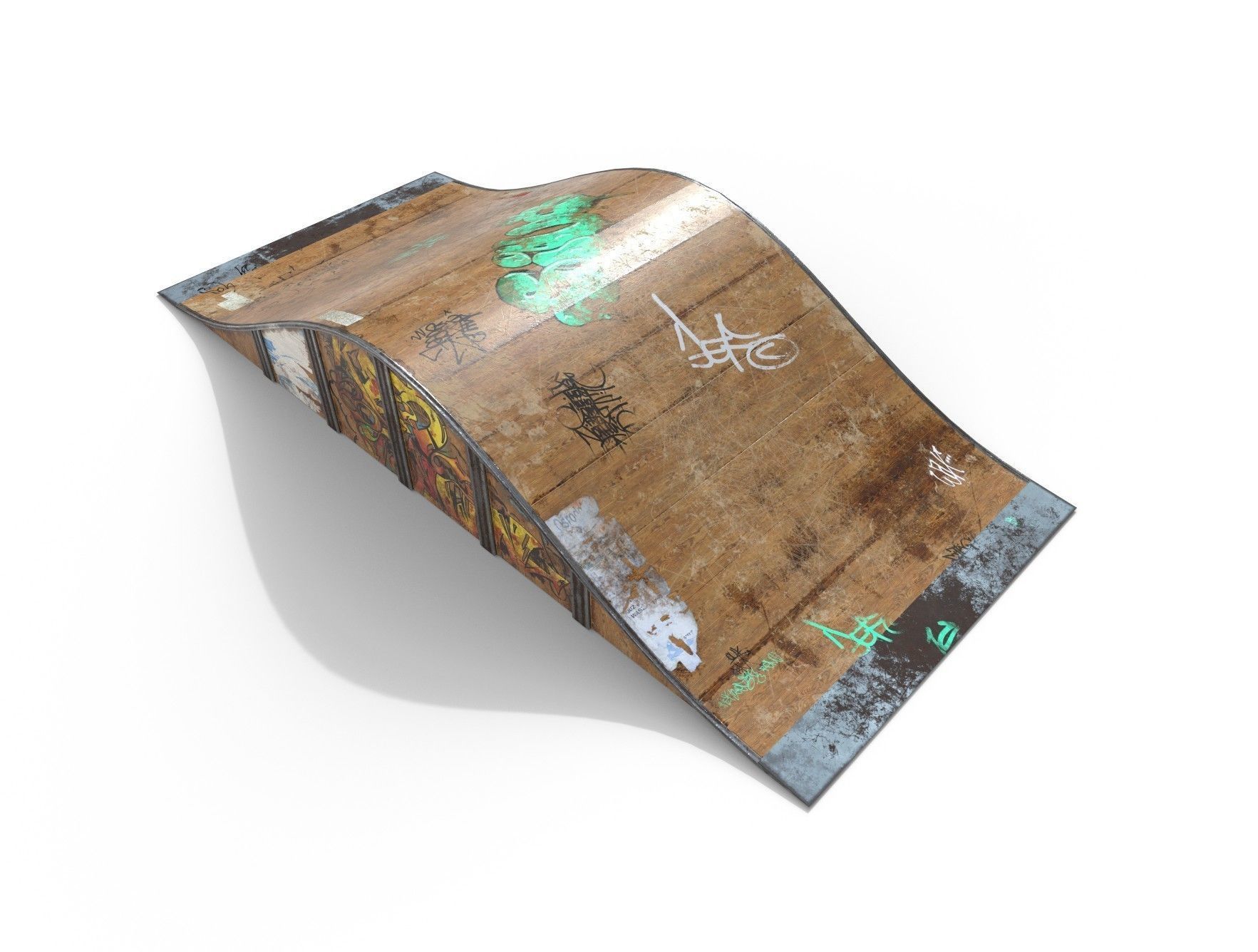 Small Ramp PBR Textures Low-poly 3D model_2