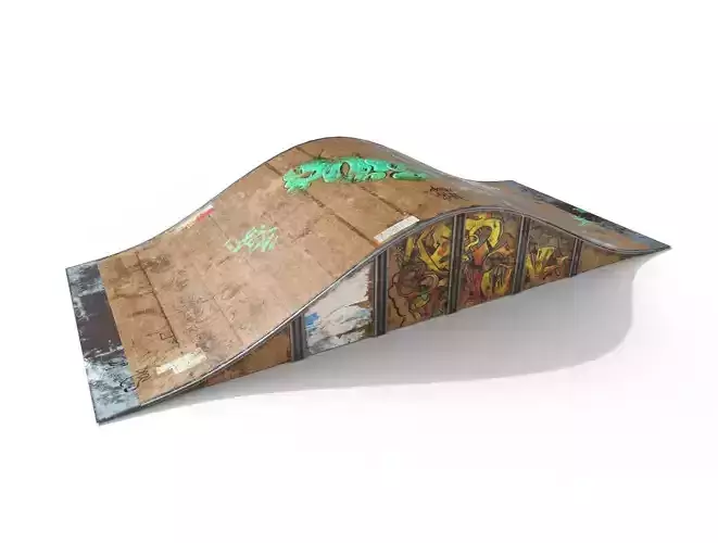 Small Ramp PBR Textures Low-poly 3D model