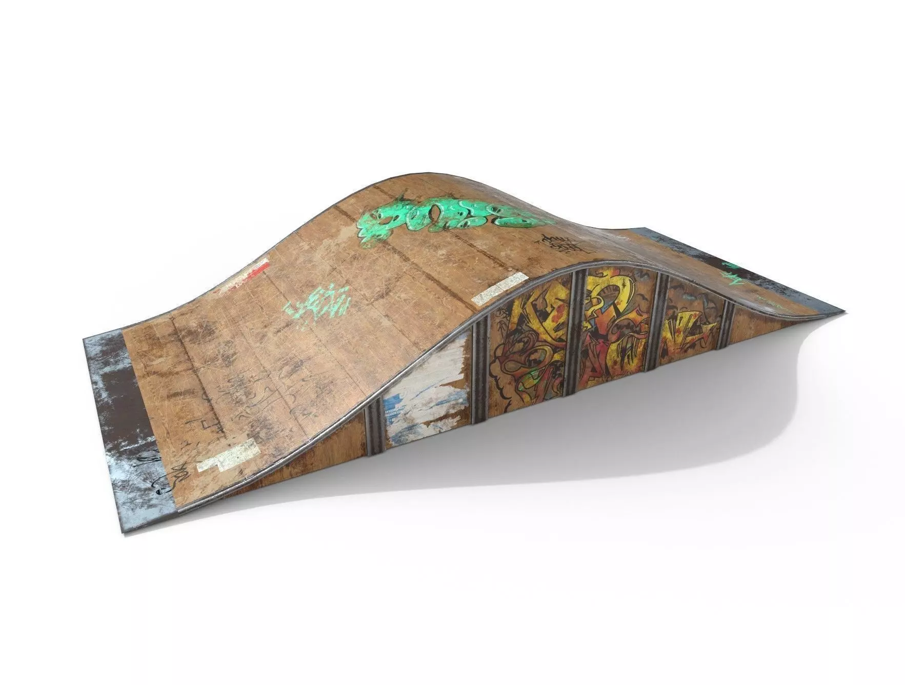 Small Ramp PBR Textures Low-poly 3D model_0