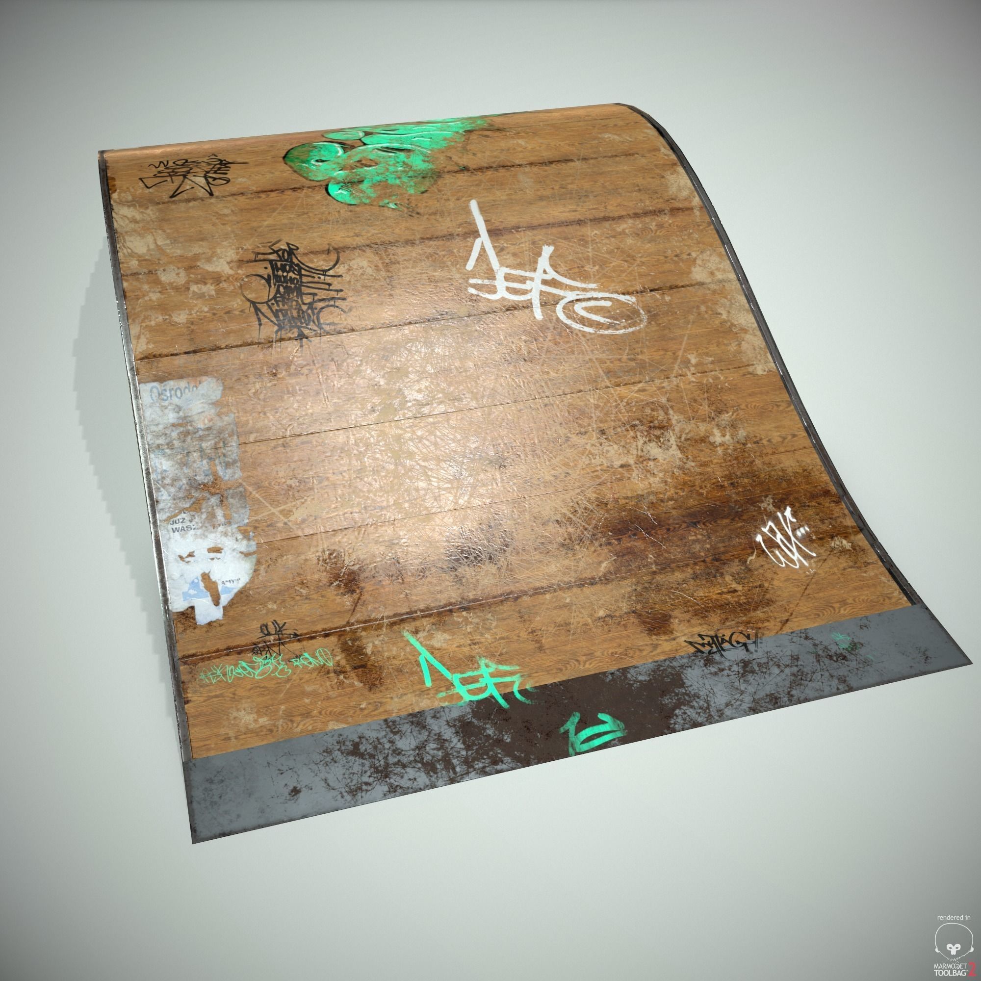 Small Ramp PBR Textures Low-poly 3D model_12