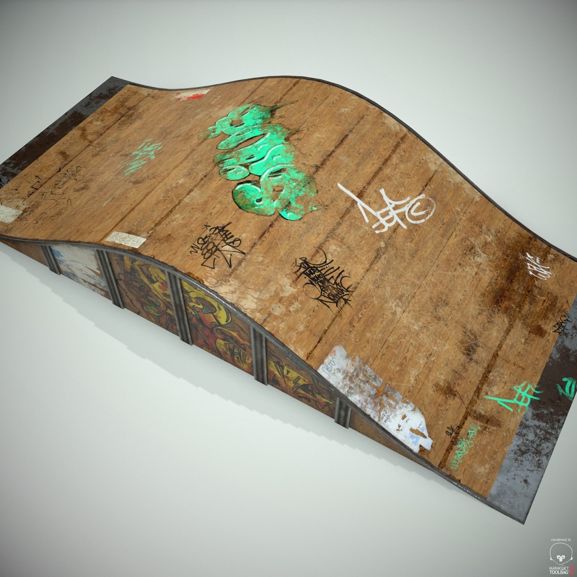 Small Ramp PBR Textures Low-poly 3D model_11