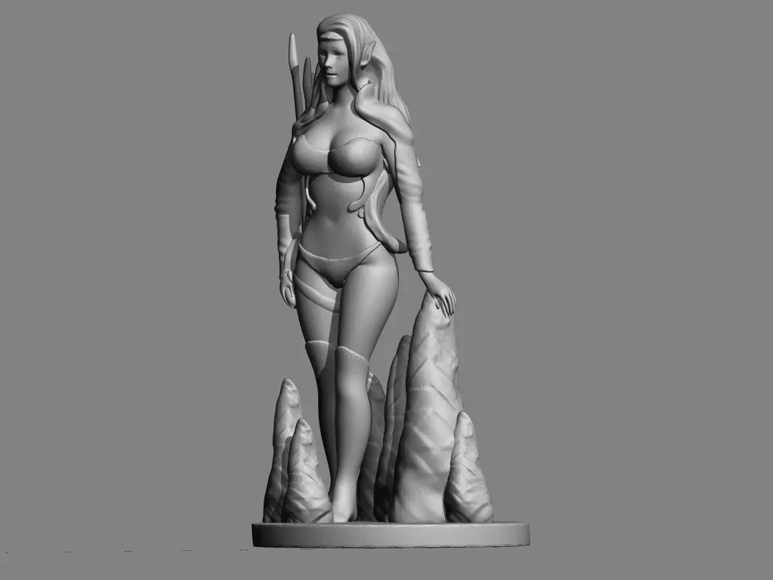 Elf Girl 3D print model