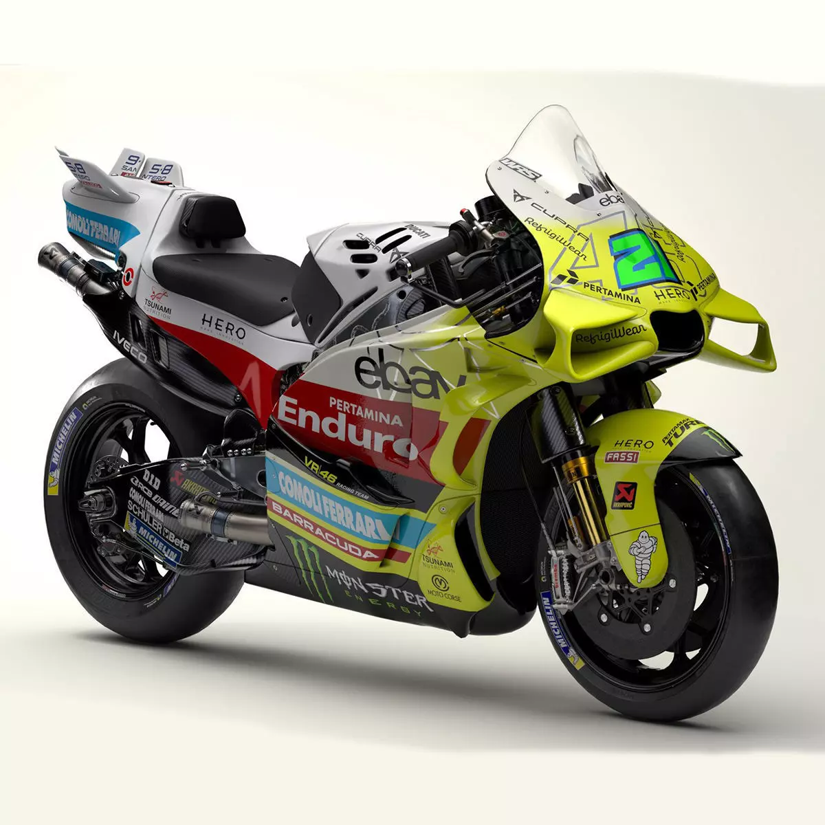 Pertamina Enduro VR46 Ducati MotoGP Bike Low-poly 3D model