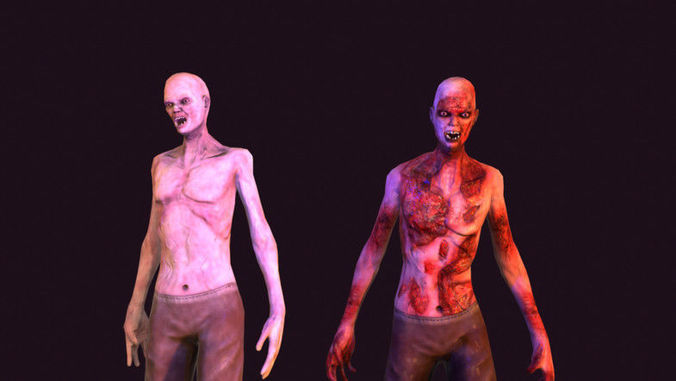 Character Zombie Low-poly 3D model