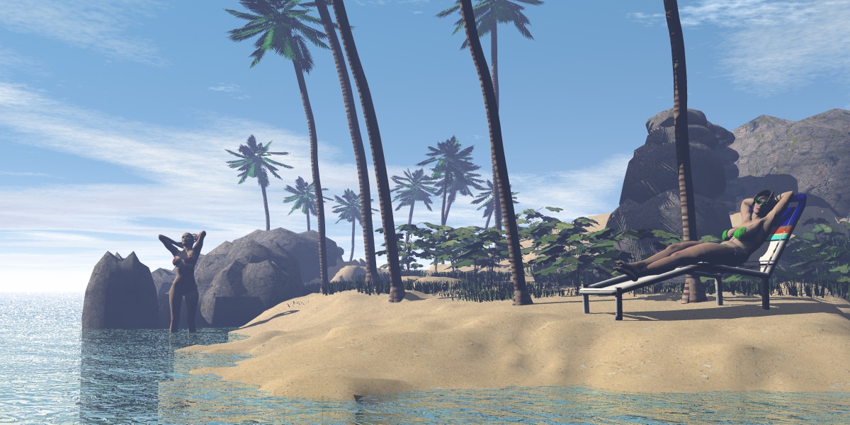 Dream Small tropical Island Free 3D model_6