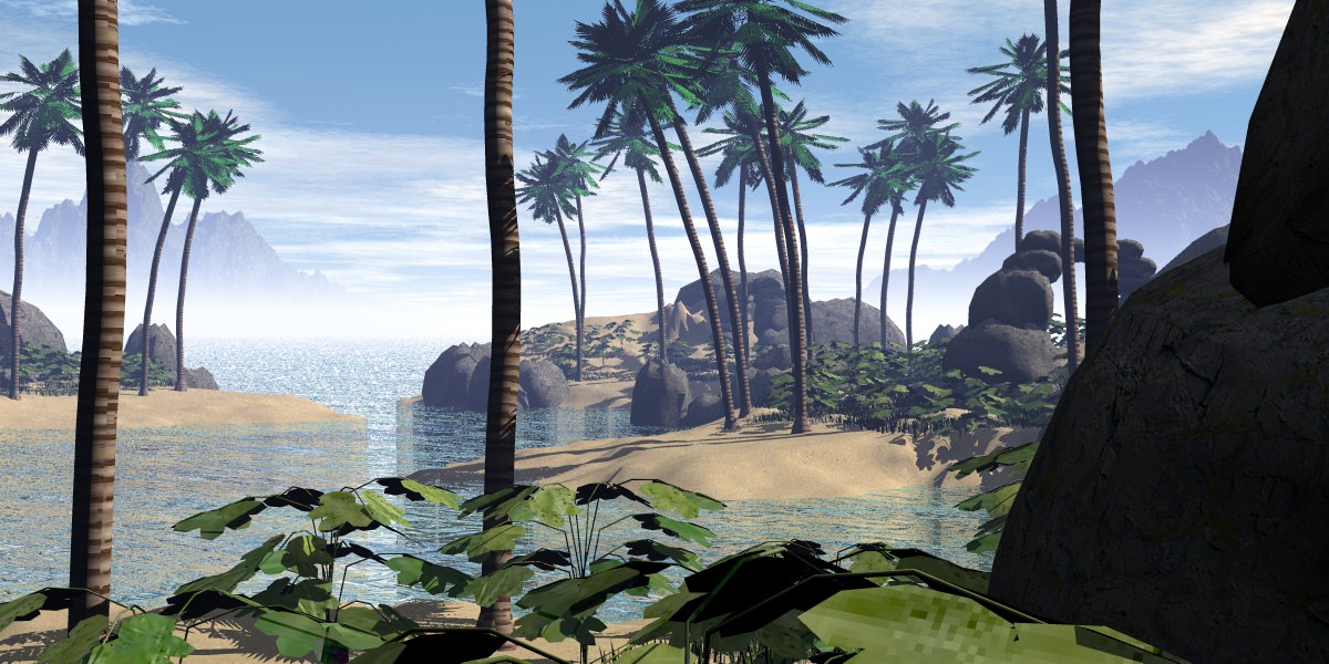 Dream Small tropical Island Free 3D model_1
