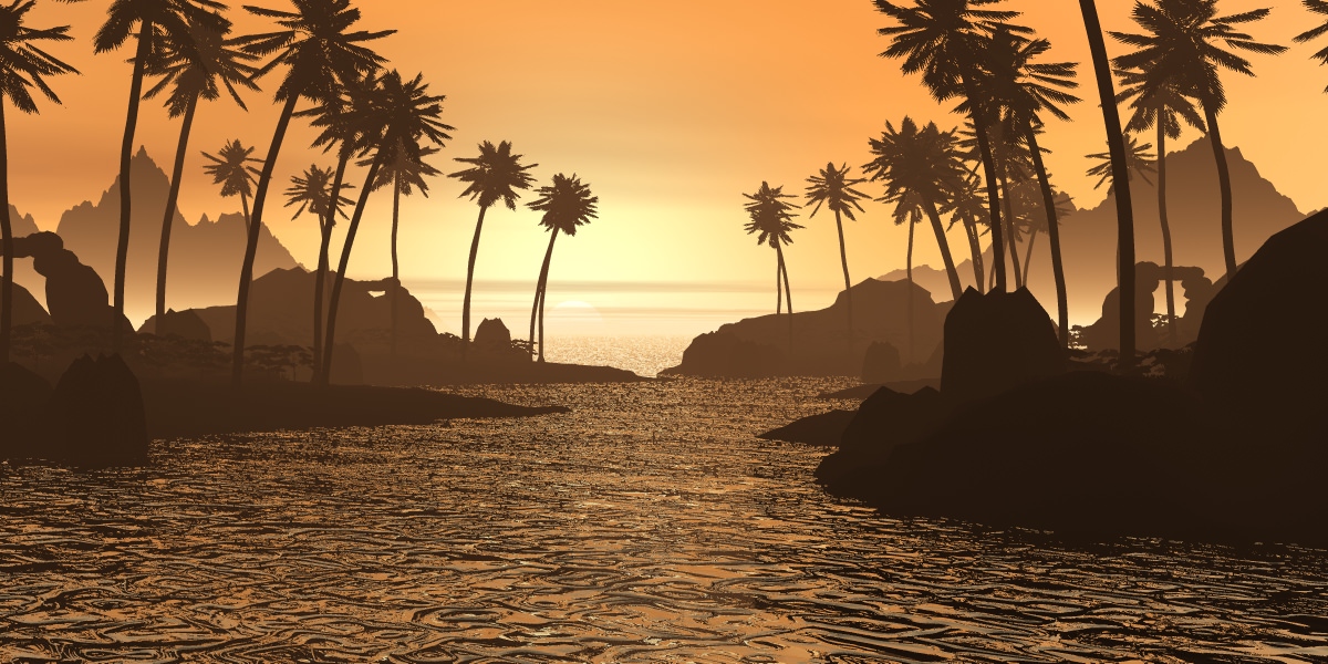Dream Small tropical Island Free 3D model_3