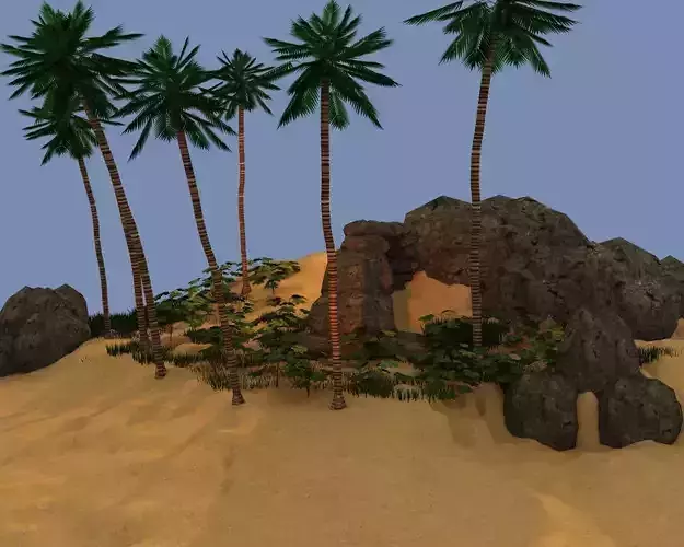 Dream Small tropical Island Free 3D model