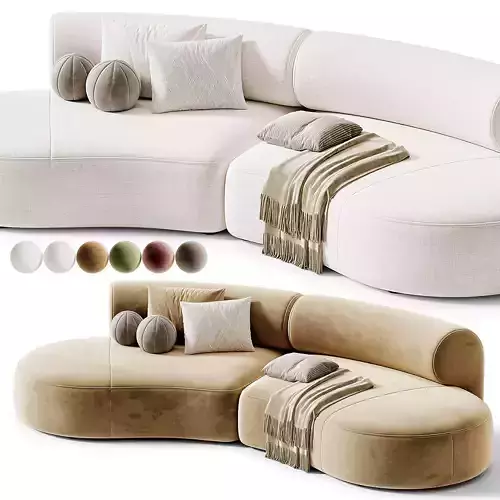 Melody Modular Sofa by Natuzzi 02 3D model 5
