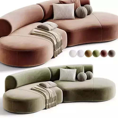 Melody Modular Sofa by Natuzzi 02 3D model 6