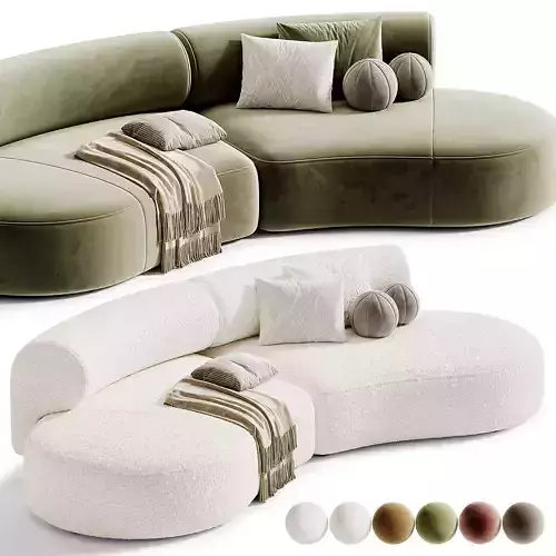Melody Modular Sofa by Natuzzi 02 3D model 4