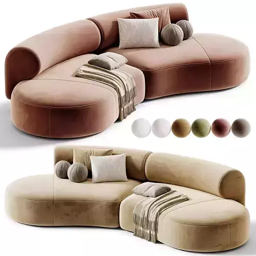 Melody Modular Sofa by Natuzzi 02 3D model 3