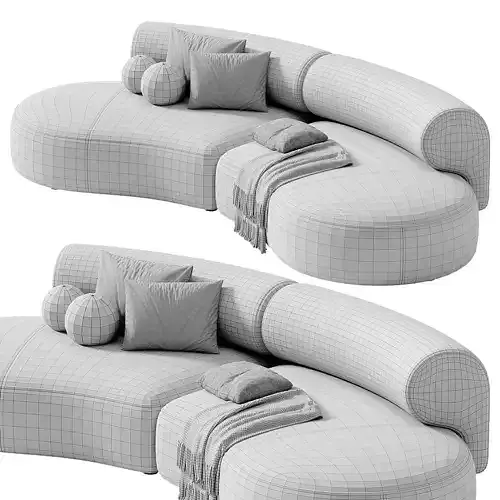 Melody Modular Sofa by Natuzzi 02 3D model 7