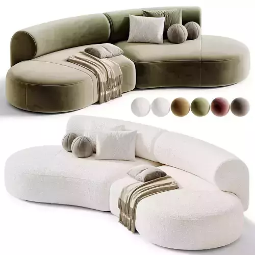 Melody Modular Sofa by Natuzzi 02 3D model 2