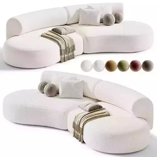 Melody Modular Sofa by Natuzzi 02 3D model