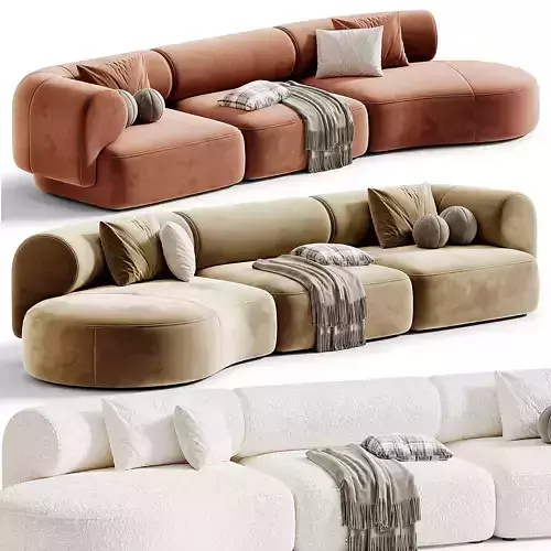 Melody Modular Sofa by Natuzzi 03 3D model 4