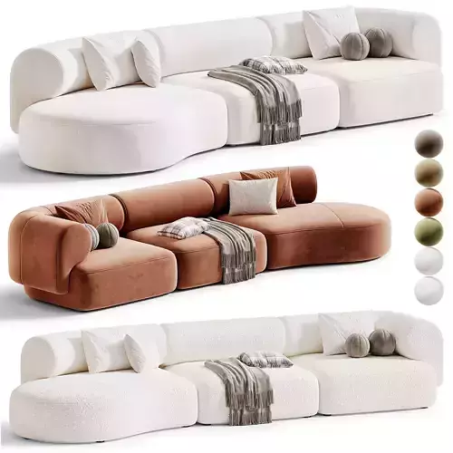 Melody Modular Sofa by Natuzzi 03 3D model