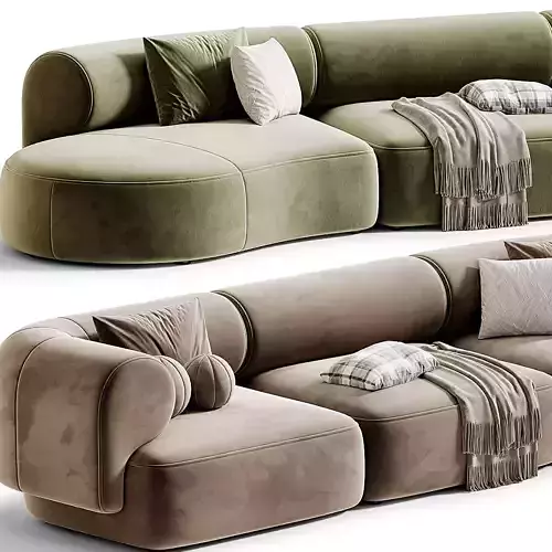 Melody Modular Sofa by Natuzzi 03 3D model 5