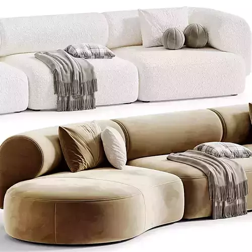 Melody Modular Sofa by Natuzzi 03 3D model 6