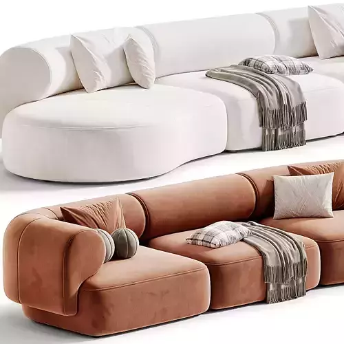 Melody Modular Sofa by Natuzzi 03 3D model 7