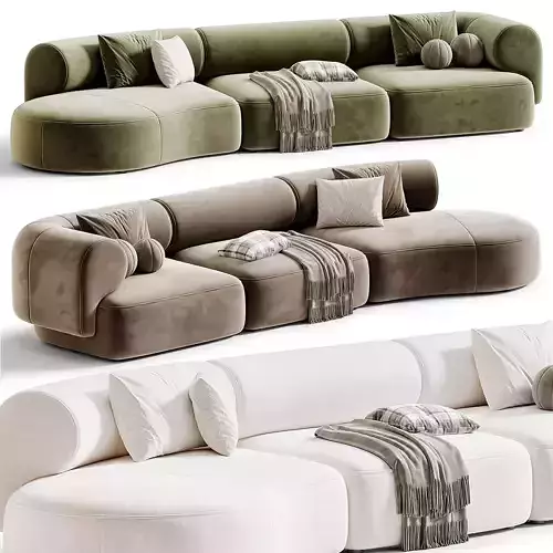 Melody Modular Sofa by Natuzzi 03 3D model 3