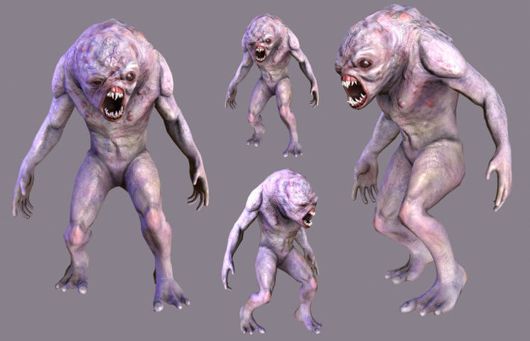 Characters Creatures Pack Low-poly 3D model_3