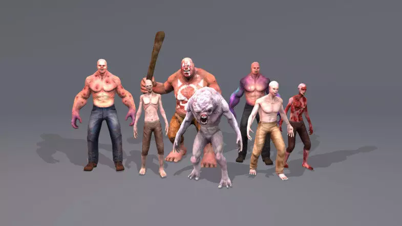 Characters Creatures Pack Low-poly 3D model_0
