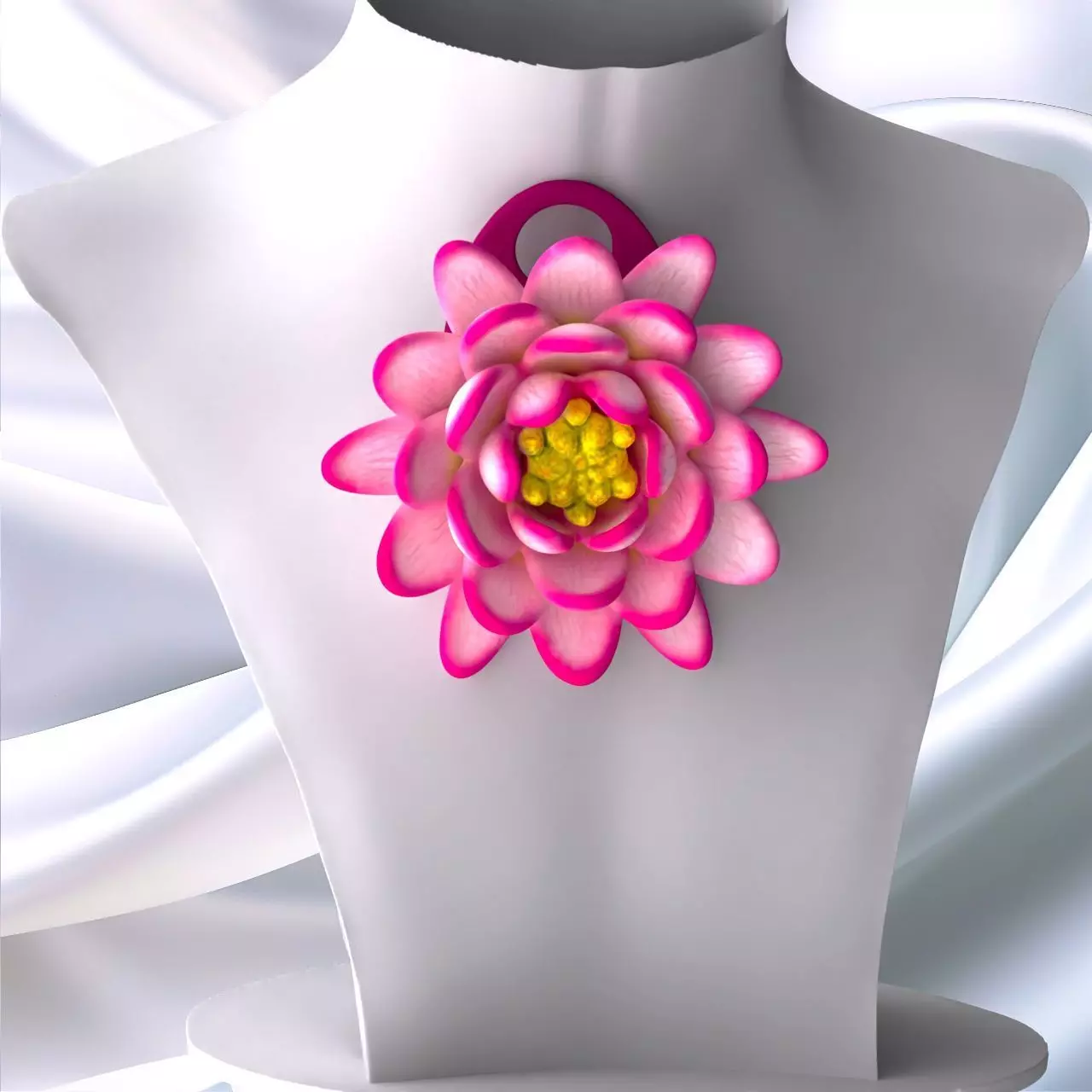 Lotus flower pendant 3D print model