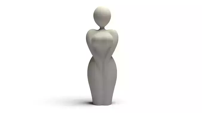 Abstract Female Body Sculpture Sharp Lines Modern 3D Printable 3D model ...