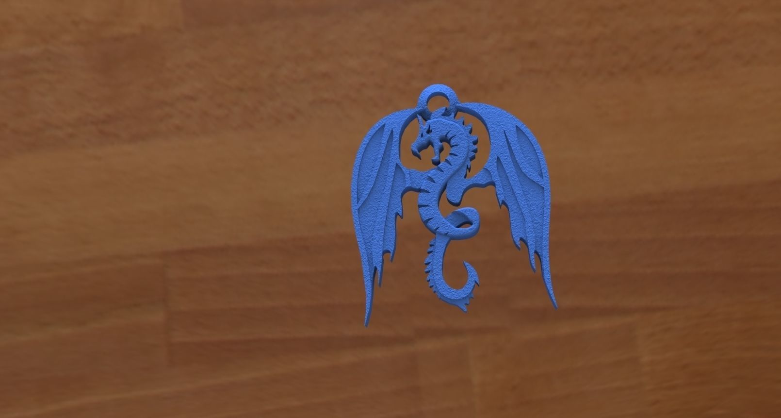 Dragon keychain 3D print model_2