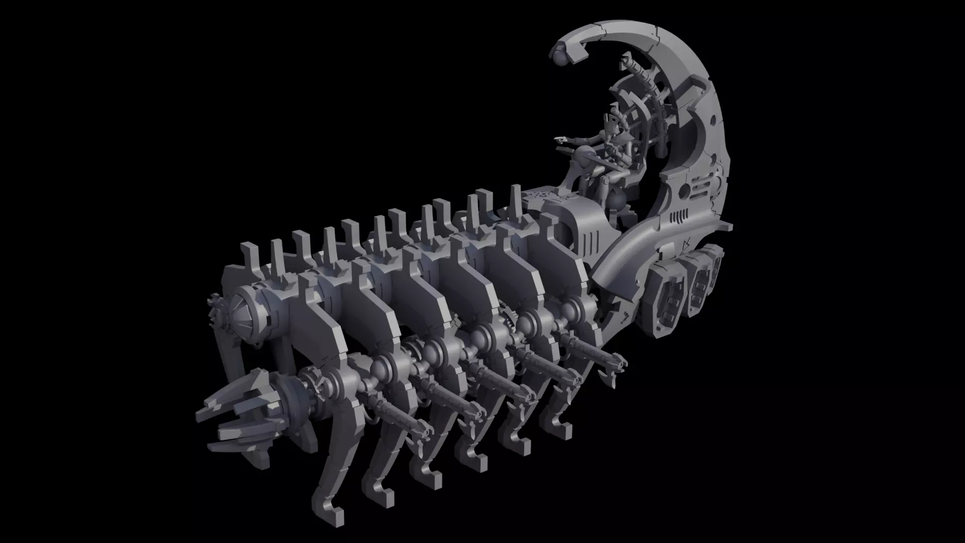 Cyber lord Space Zombie The Day of Ark the Ghost Dooms Cannon 3D print model