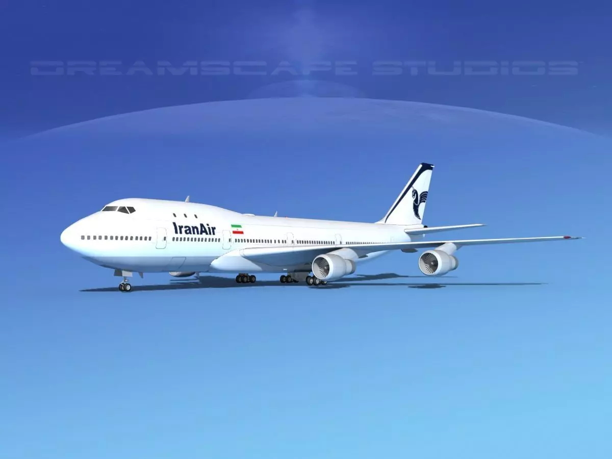 Boeing 747-100 Iran Air 3D model