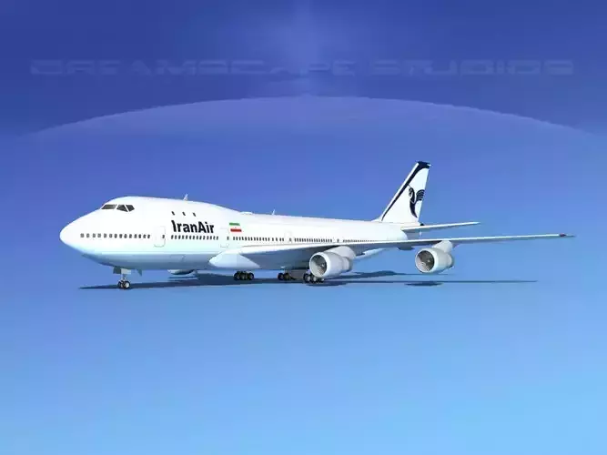 Boeing 747-100 Iran Air 3D model